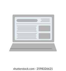 Simple cute laptop illustration material