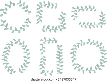 Simple and cute leaf framed set