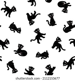 Simple and cute leopard seamless pattern,