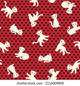 Simple and cute leopard seamless pattern,