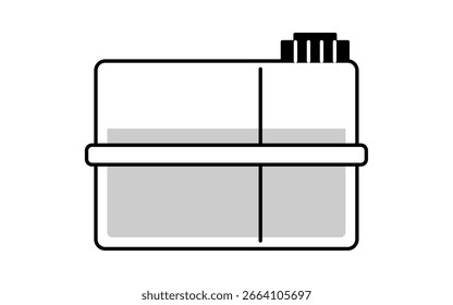 Ícone de linha simples e bonito de fluido de freio para ilustração de manutenção de freio de carro, Ilustração de vetor