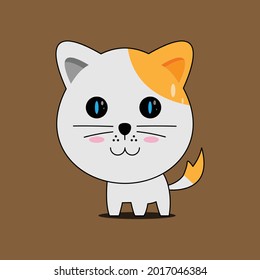 simple cute little cat design
