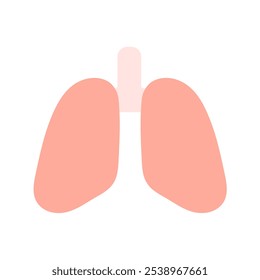Ilustración de pulmón simple y lindo