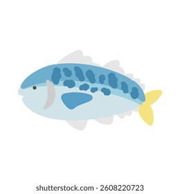 Simple cute mackerel illustration material