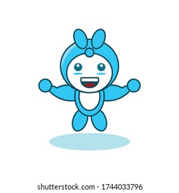 Simple Cute Mascot Character Vector Design