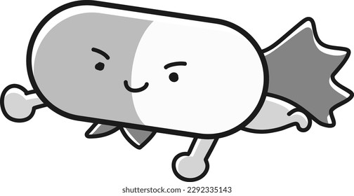 Simple and cute medicine character
