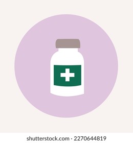 Vector de iconos de resaltado de medicina simple y simple