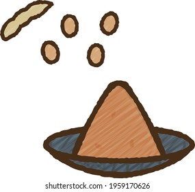 Simple and cute miso illustration
