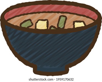 Simple and cute miso soup clip ar