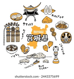 Simple and cute Miyagi Prefecture-related illustration set (2-color)

The Japanese characters mean "Miyagi Prefecture, good evening, welcome, nice, thank you very much, yes, very much."