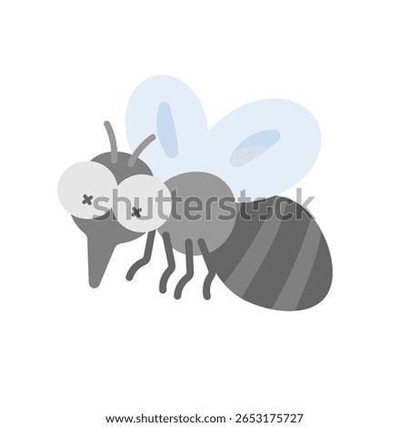 Simple cute mosquito illustration material