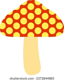 Simple and cute mushroom illustration
