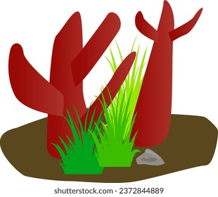 Simple and cute mushroom illustration