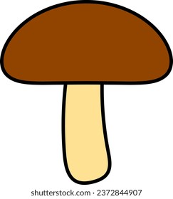 Simple and cute mushroom illustration