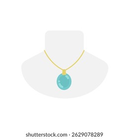 Simple cute necklace illustration material