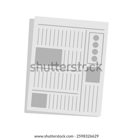 Simple cute newspaper illustration material