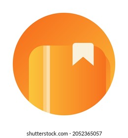 Simple cute notes icon. School notes vector icon. Gradient icon style