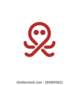 simple cute octopus vector illustration