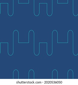 Simple cute one line seamless pattern made in vector. Geometric row lined pattern for textile, cards, designs etc.
