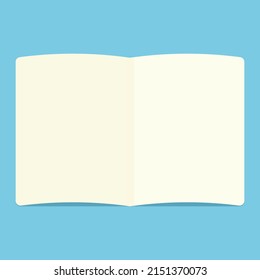 Simple And Cute Open Notebook Illustration
