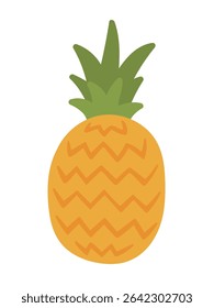 Simple and cute orange pineapple illustration