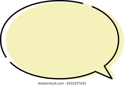 Une simple et mignonne bulle de parole ovale