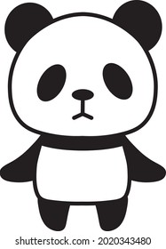 Simple y linda ilustración de panda.