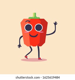 simple and cute paprika cartoon vector 