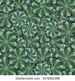 Simple cute pattern in abstract flowers. Daisy print. Floral seamless background. Fashion prints