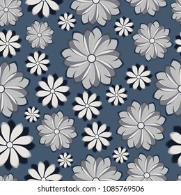 Simple cute pattern in abstract flowers. Ditsy print. Floral seamless background. Fashion prints