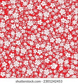 Simple cute pattern in ditsy flower. Floral seamless background for textile or book covers, manufacturing, wallpapers, print, gift wrap and scrapbooking.
