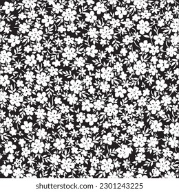 Simple cute pattern in ditsy flower. Floral seamless background for textile or book covers, manufacturing, wallpapers, print, gift wrap and scrapbooking.