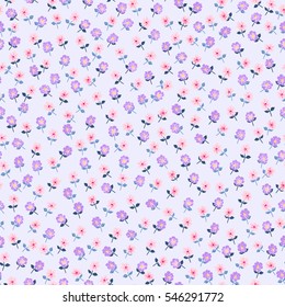Simple cute pattern in small flower. Liberty style. Floral seamless background for textile or book covers, manufacturing, wallpapers, print, gift wrap and scrapbooking. Trendy colors.