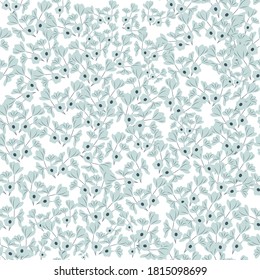 Simple cute pattern with small flowers. Ditsy style. Floral seamless for print fashion and textile.  