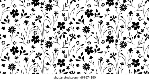 Simple cute pattern in small flowers. Floral seamless background for textile, wallpapers, wrapping, paper.