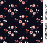 Simple cute pattern in small-scale flowers. High-coverage millefleurs. Calico style. Floral seamless background for textile or book covers, manufacturing, wallpapers, print, gift wrap and scrapbooking