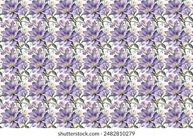 Simple cute pattern in small-scale flowers. High-coverage millefleurs. . Floral seamless background for textile or book covers, manufacturing, wallpapers, print, gift wrap and scrapbooking