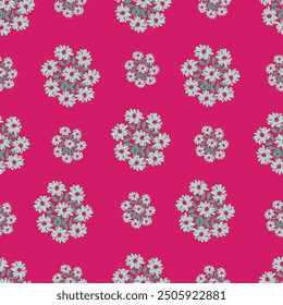 Simple cute pattern in small-scale flowers. Millefleurs. Liberty style. Floral seamless background for textile or book covers, manufacturing, wallpapers, print