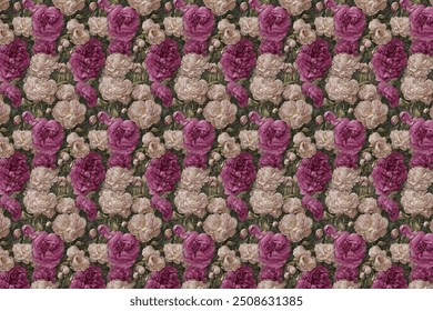 A simple but cute pattern of small-scale flowers. Millefleurs in shabby chic style. Floral seamless background for textile or book covers, wallpapers, printing, gift wrapping, and scrapbooking.