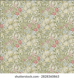 Simple cute pattern in small-scale flowers. Millefleurs. Liberty style. Floral seamless background for textile or book covers, manufacturing, wallpapers, print, gift wrap and scrapbooking.