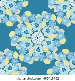 Simple cute pattern in small-scale flowers. Shabby chic millefleurs. Floral seamless background for textile or book covers, manufacturing, wallpapers, print, gift wrap and scrapbooking.