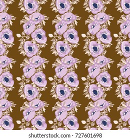Simple cute pattern in small-scale flowers of poppies. Pretty modern fabric print. Liberty style. Floral seamless background for dress, manufacturing, wallpapers, print, gift wrap and scrapbooking.