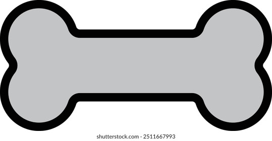 Simple and cute pet line icons of dog bones
