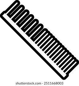 Simple and cute pet line icons of grooming brush