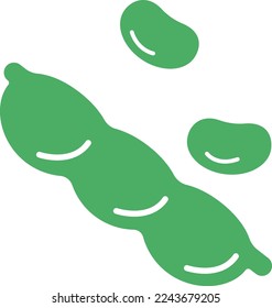 Simple and cute pictogram of beans