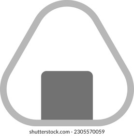 Simple and cute pictogram of rice ball
