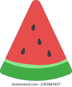 Simple and cute pictogram of watermelon