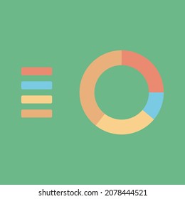 Simple And Cute Pie Chart Illustration