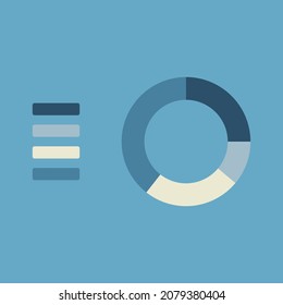 Simple And Cute Pie Chart Illustration