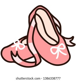 Simple and cute pink ballet shoes